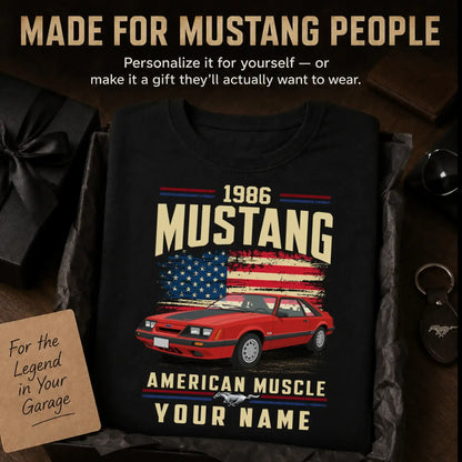 1986 Mustang Muscle Car Personalized Apparel