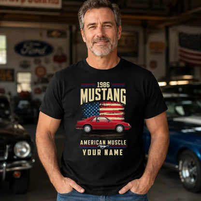 1986 Mustang Muscle Car Personalized Apparel