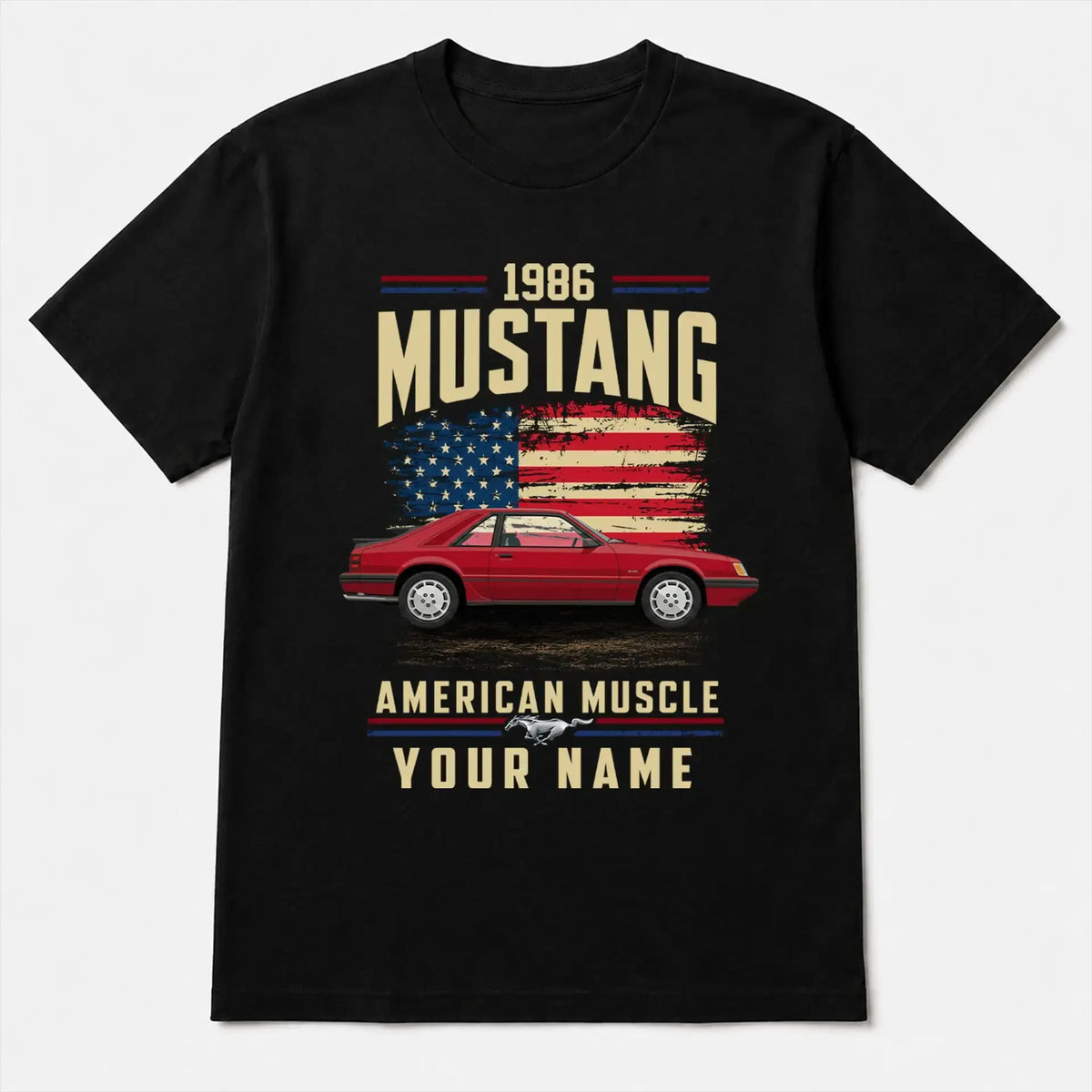 1986 Mustang Muscle Car Personalized Apparel