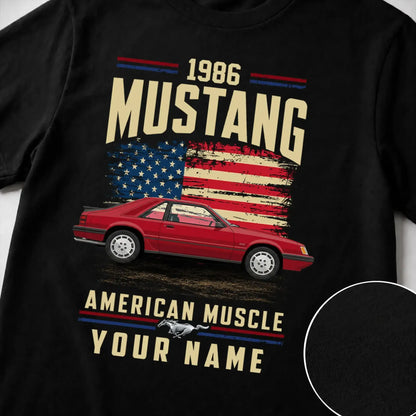 1986 Mustang Muscle Car Personalized Apparel