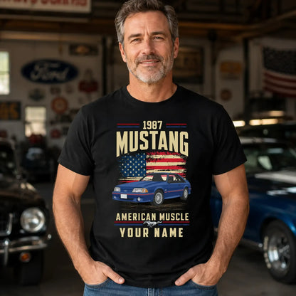 1987 Mustang Muscle Car Personalized Apparel