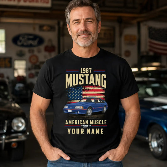 1987 Mustang Muscle Car Personalized Apparel