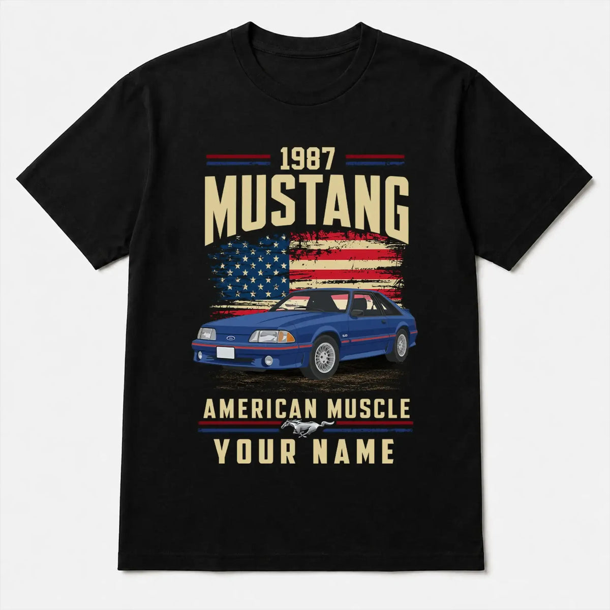 1987 Mustang Muscle Car Personalized Apparel