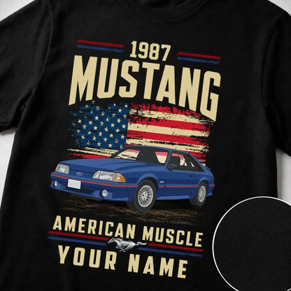 1987 Mustang Muscle Car Personalized Apparel