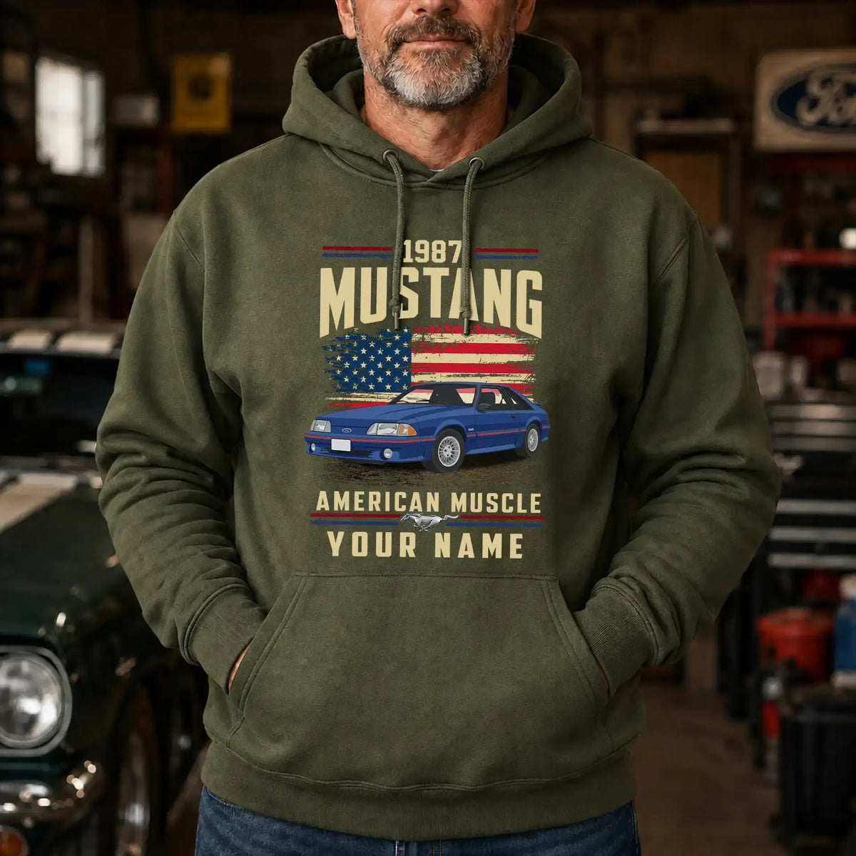 1987 Mustang Muscle Car Personalized Apparel