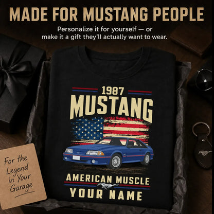 1987 Mustang Muscle Car Personalized Apparel