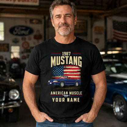 1987 Mustang Muscle Car Personalized Apparel