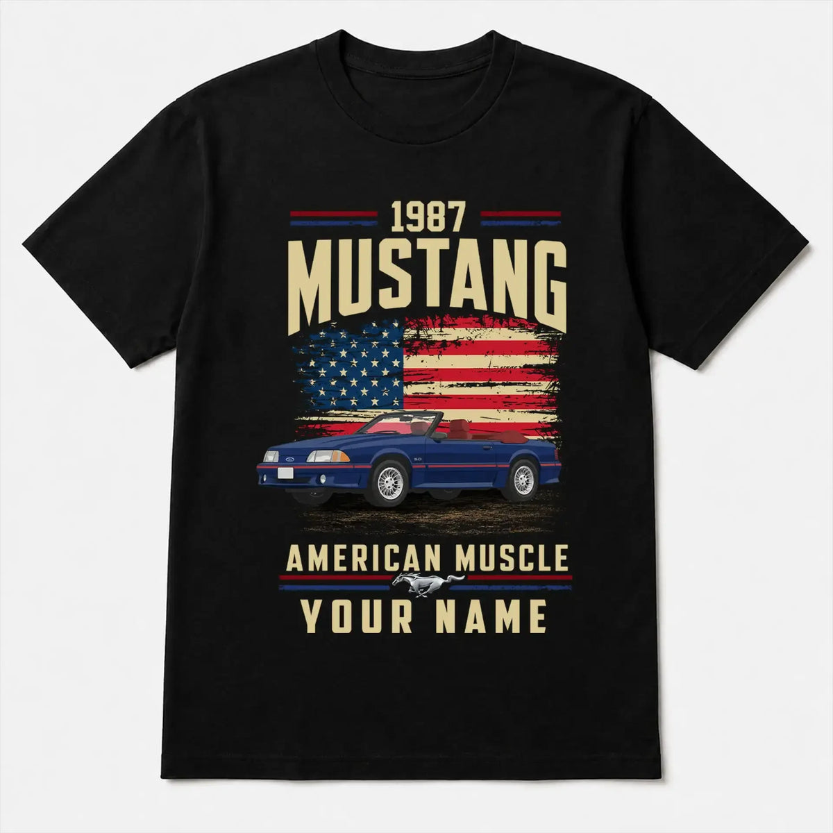 1987 Mustang Muscle Car Personalized Apparel