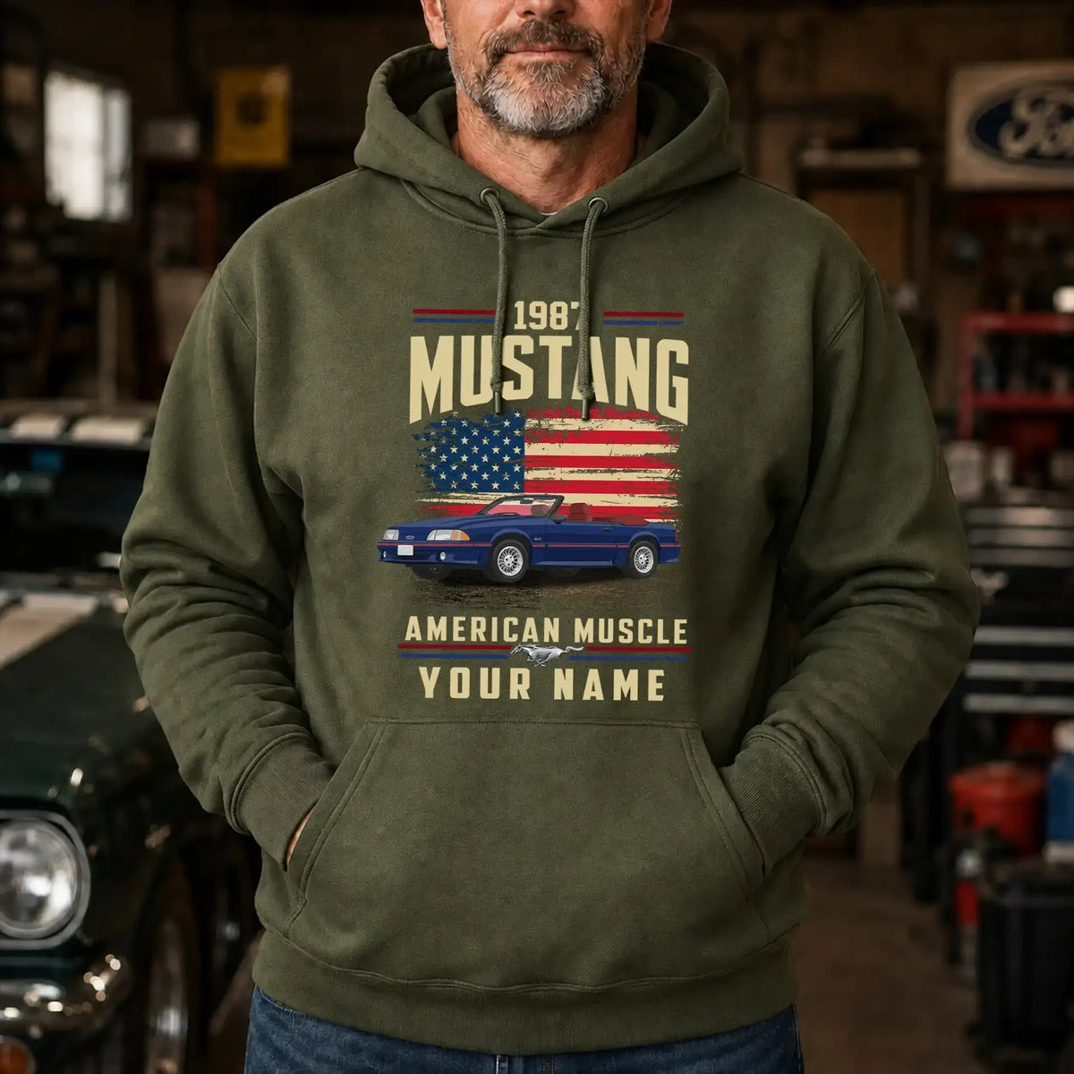 1987 Mustang Muscle Car Personalized Apparel