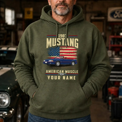 1987 Mustang Muscle Car Personalized Apparel