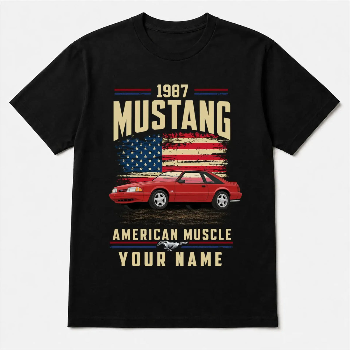 1987 Mustang Muscle Car Personalized Apparel