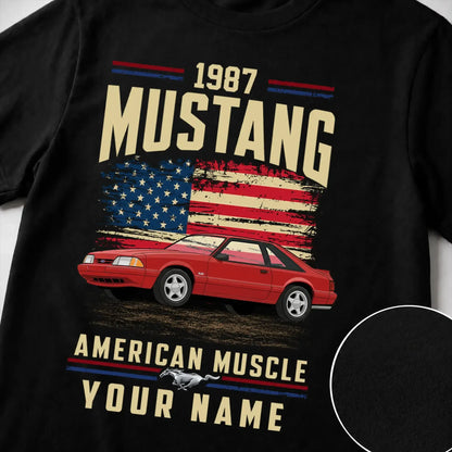 1987 Mustang Muscle Car Personalized Apparel