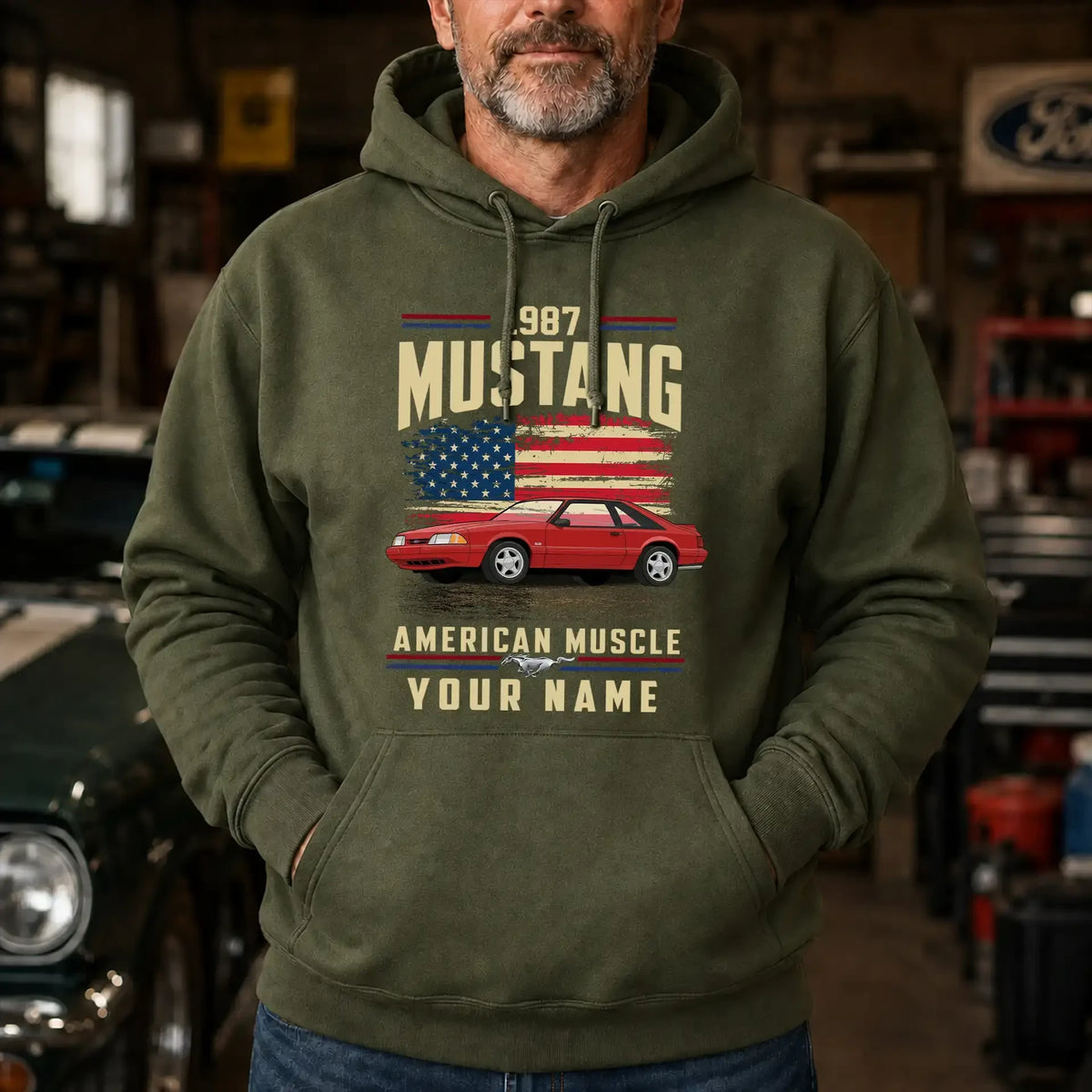 1987 Mustang Muscle Car Personalized Apparel