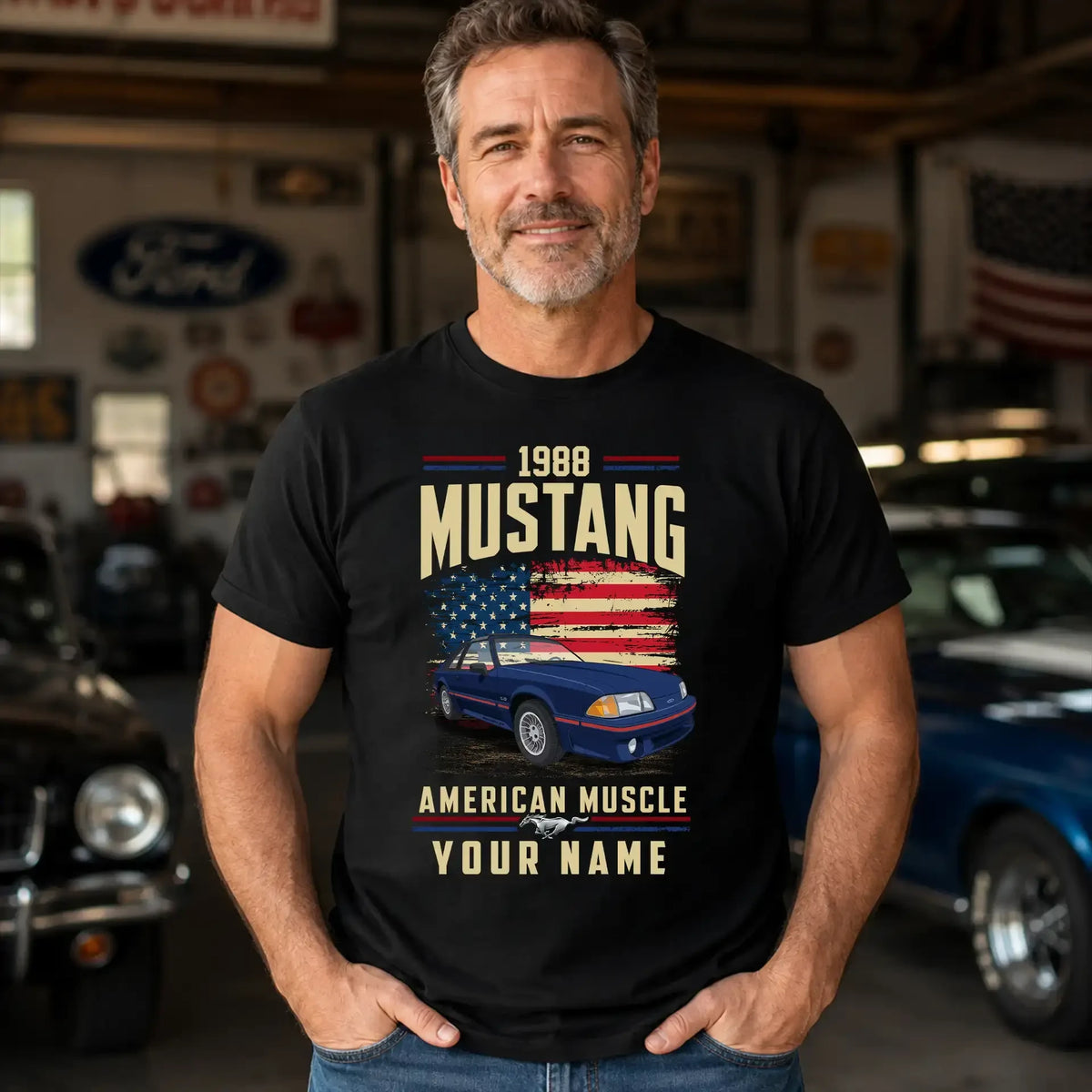 1988 Mustang Muscle Car Personalized Apparel