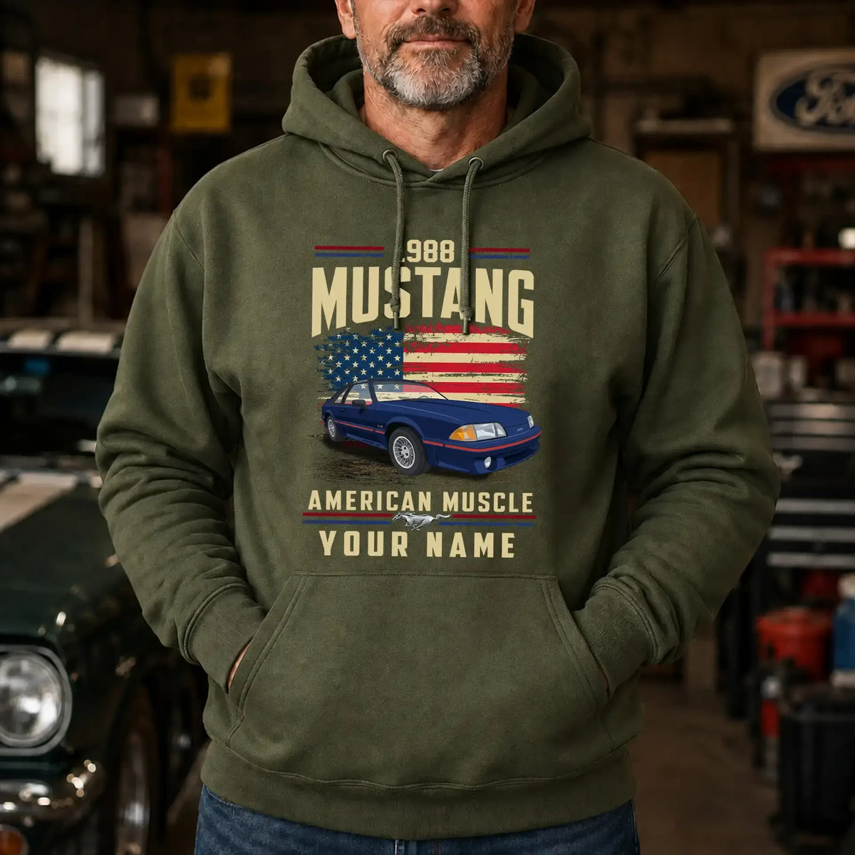 1988 Mustang Muscle Car Personalized Apparel