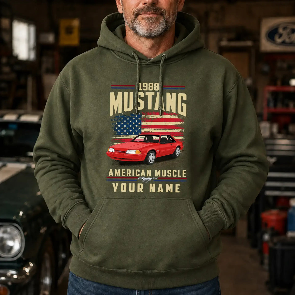1988 Mustang Muscle Car Personalized Apparel