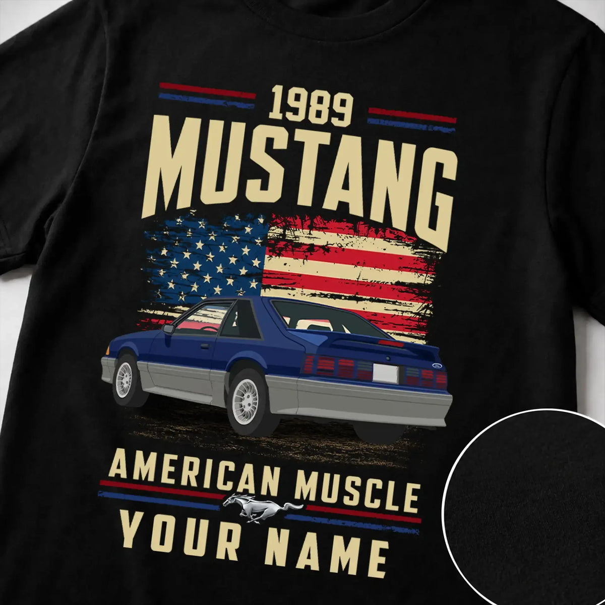 1989 Mustang Muscle Car Personalized Apparel
