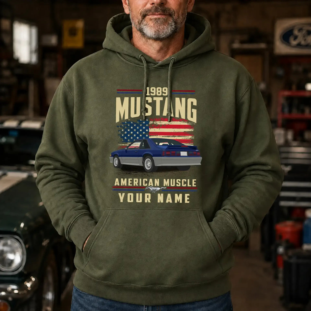 1989 Mustang Muscle Car Personalized Apparel