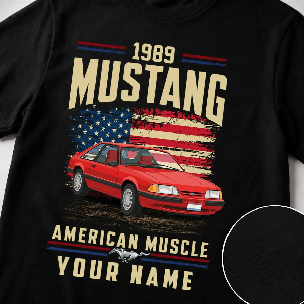 1989 Mustang Muscle Car Personalized Apparel