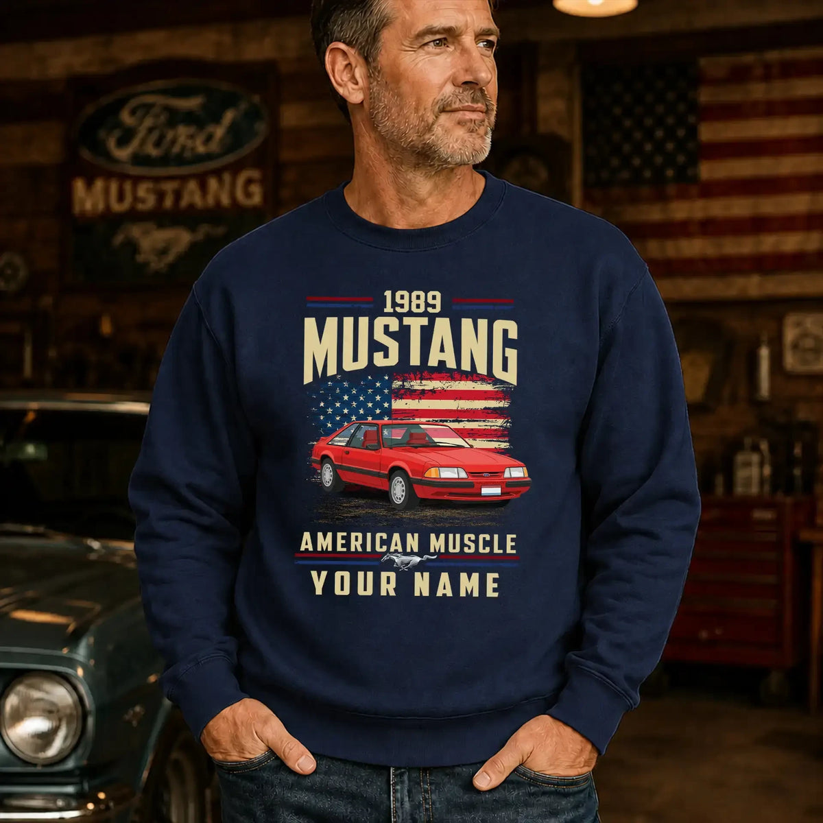1989 Mustang Muscle Car Personalized Apparel