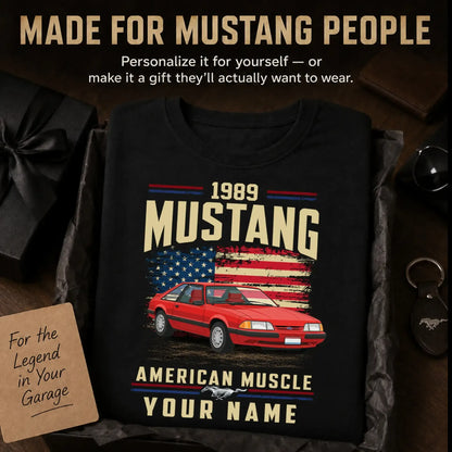 1989 Mustang Muscle Car Personalized Apparel