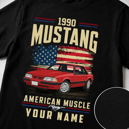 1990 Mustang Muscle Car Personalized Apparel