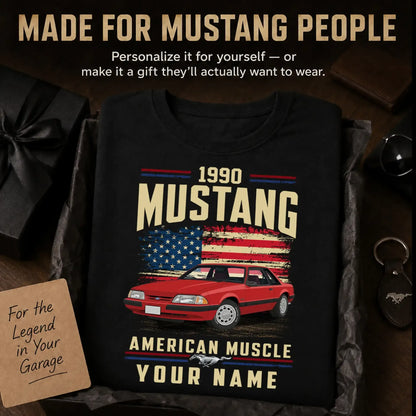 1990 Mustang Muscle Car Personalized Apparel