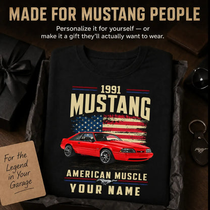 1991 Mustang Muscle Car Personalized Apparel