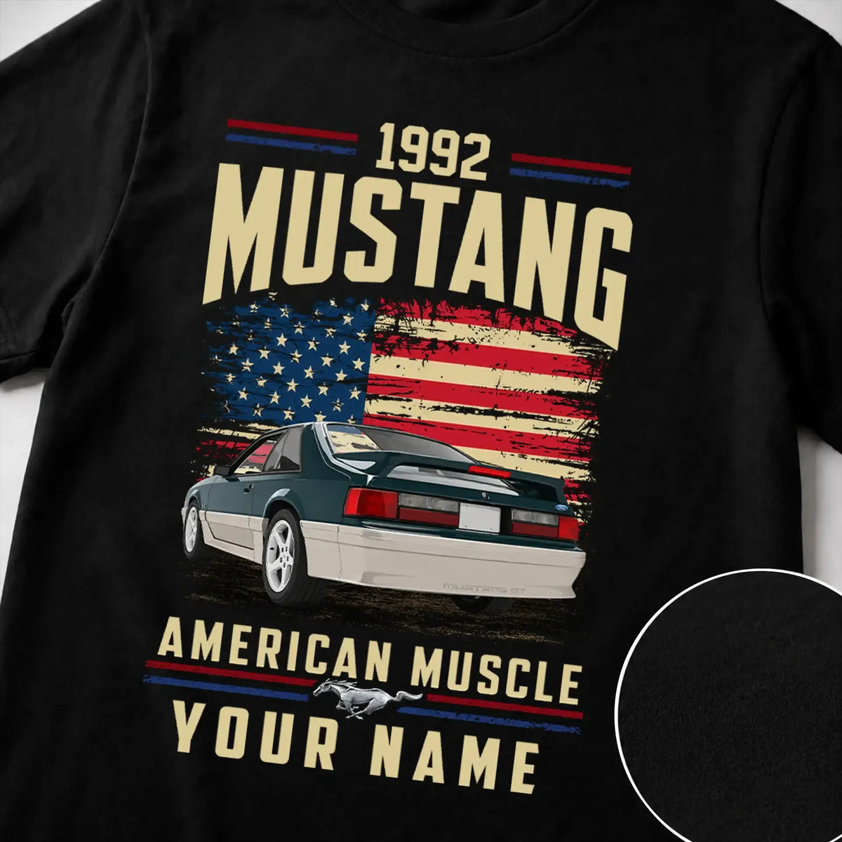 1992 Mustang Muscle Car Personalized Apparel