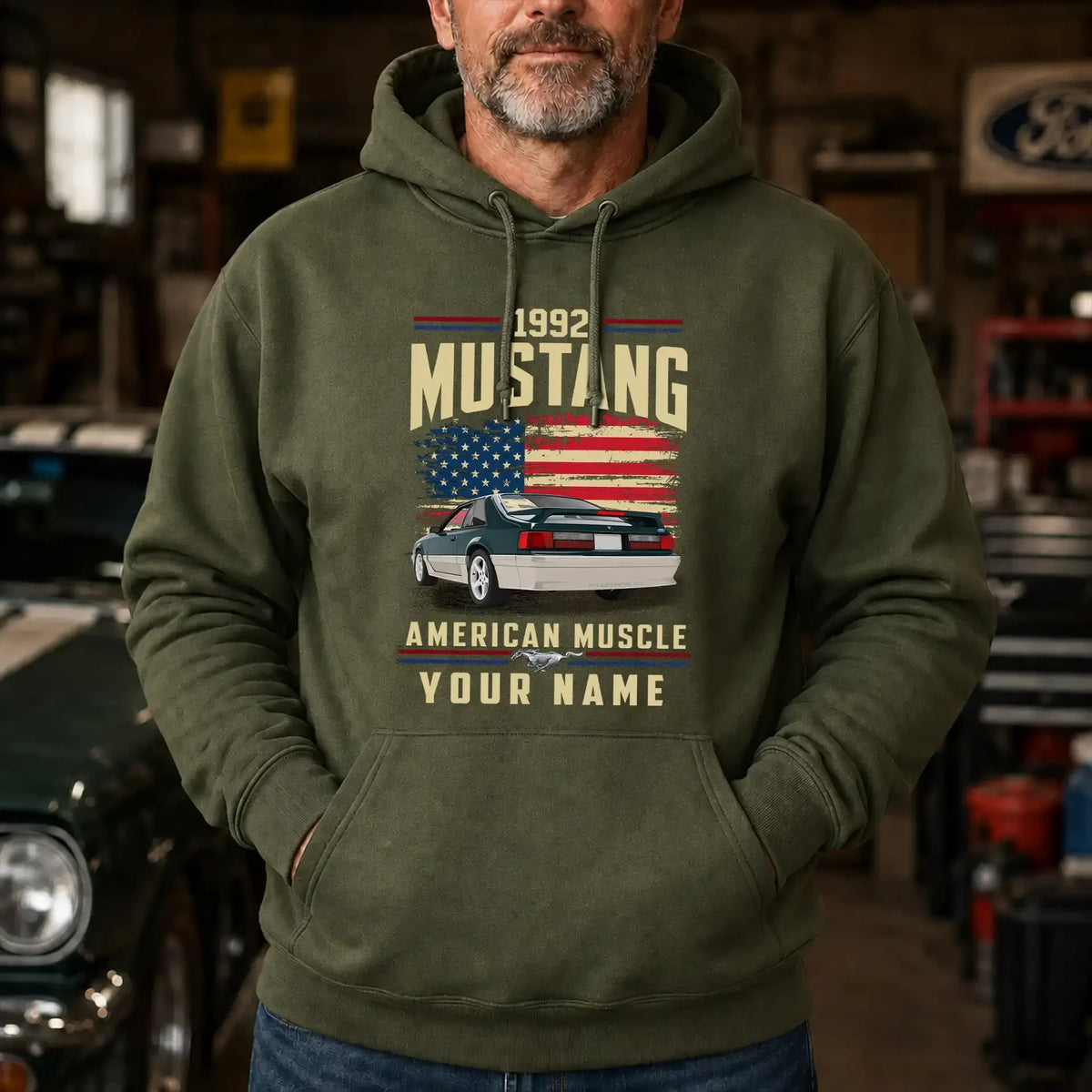 1992 Mustang Muscle Car Personalized Apparel