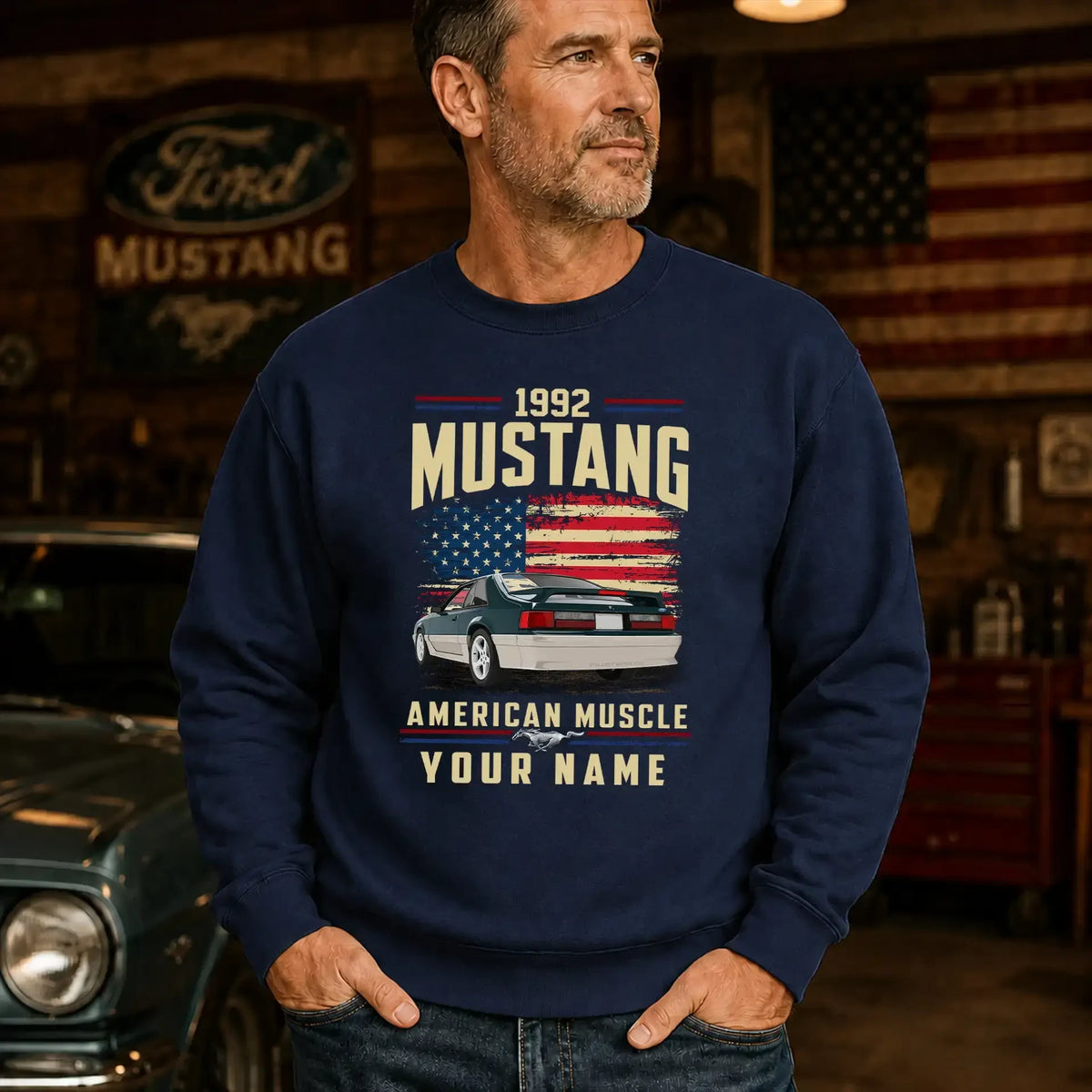 1992 Mustang Muscle Car Personalized Apparel