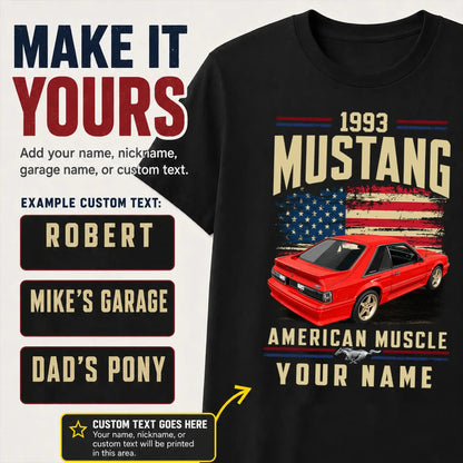 1993 Mustang Muscle Car Personalized Apparel
