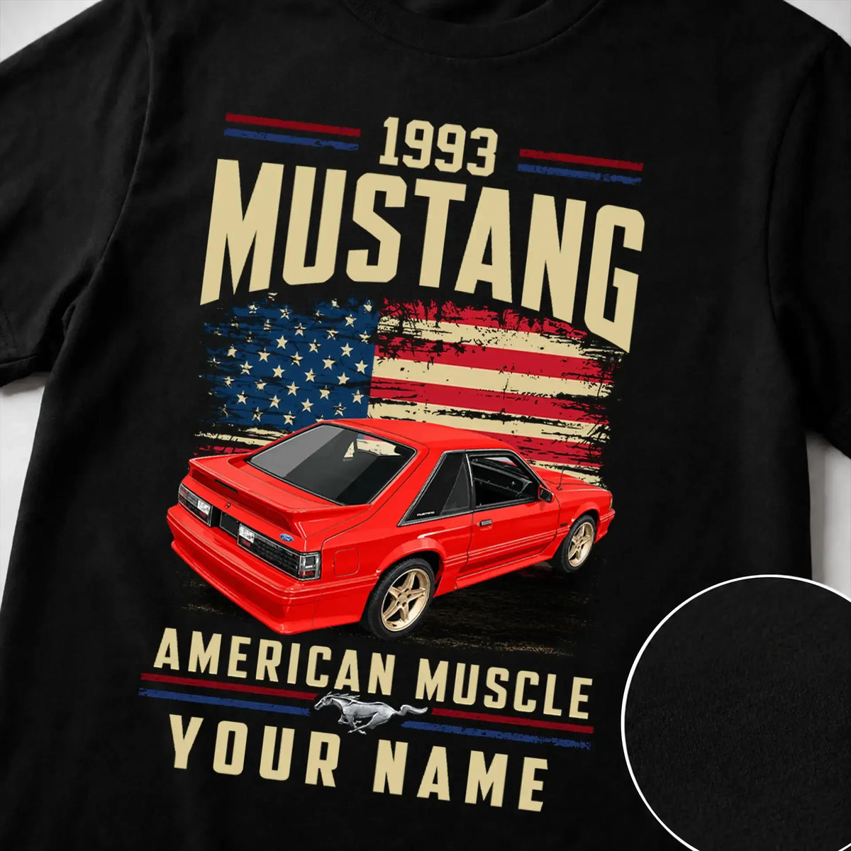 1993 Mustang Muscle Car Personalized Apparel