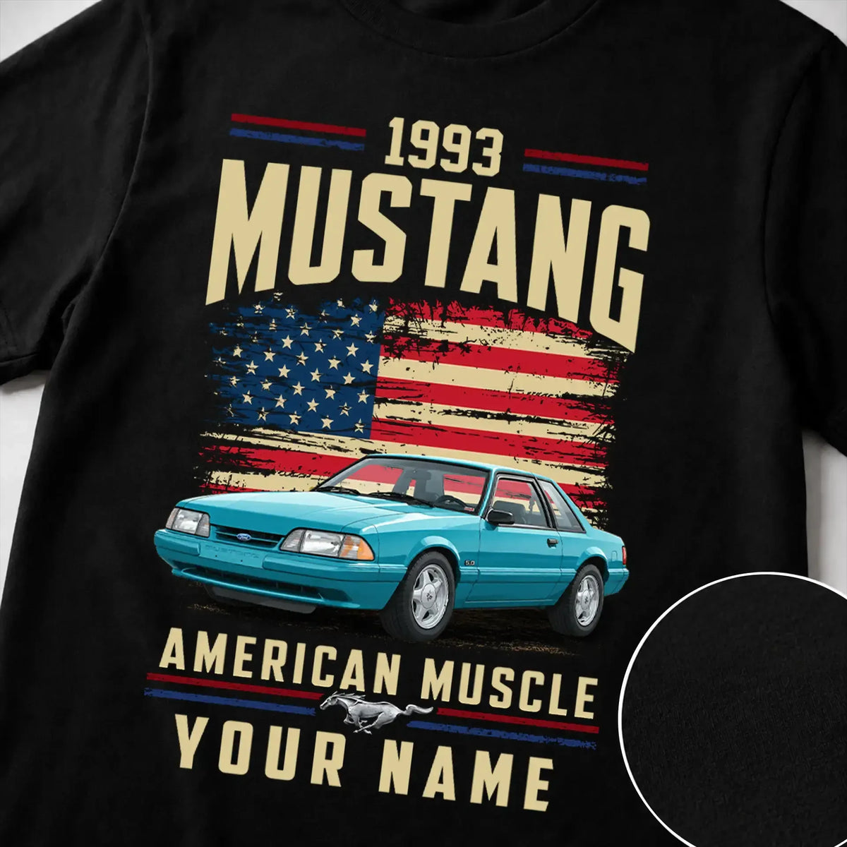 1993 Mustang Muscle Car Personalized Apparel