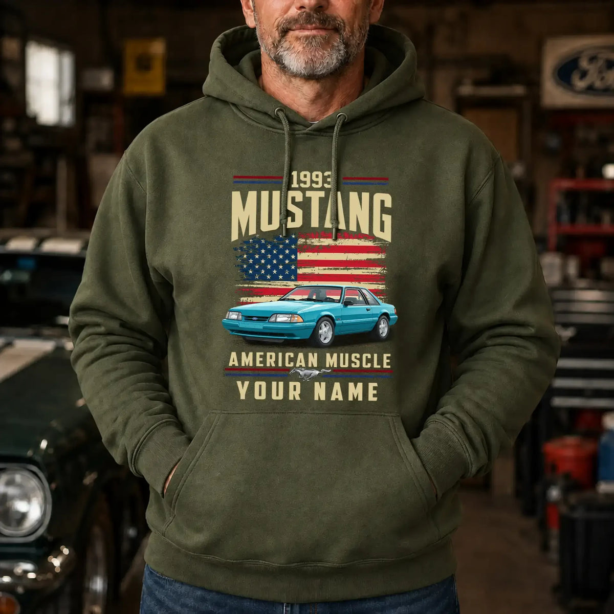 1993 Mustang Muscle Car Personalized Apparel