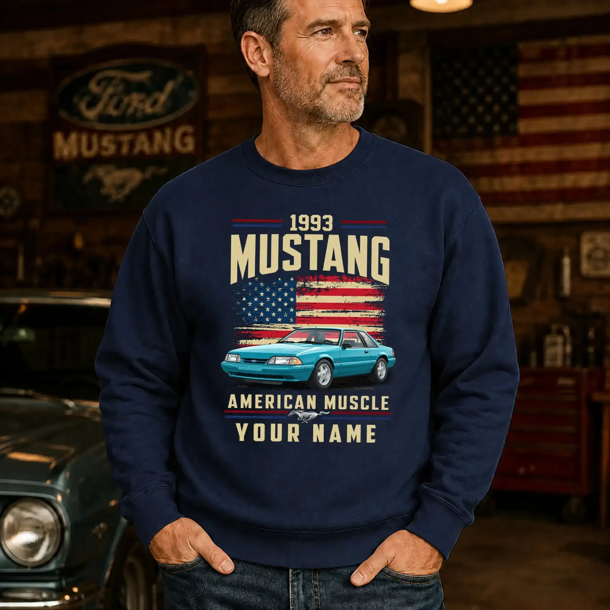 1993 Mustang Muscle Car Personalized Apparel