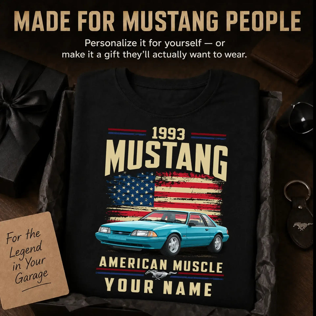 1993 Mustang Muscle Car Personalized Apparel