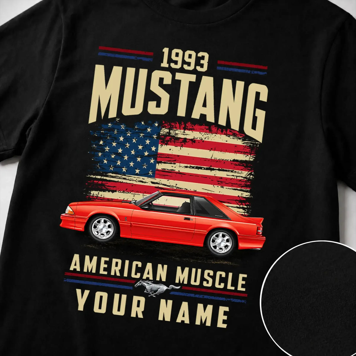 1993 Mustang Muscle Car Personalized Apparel