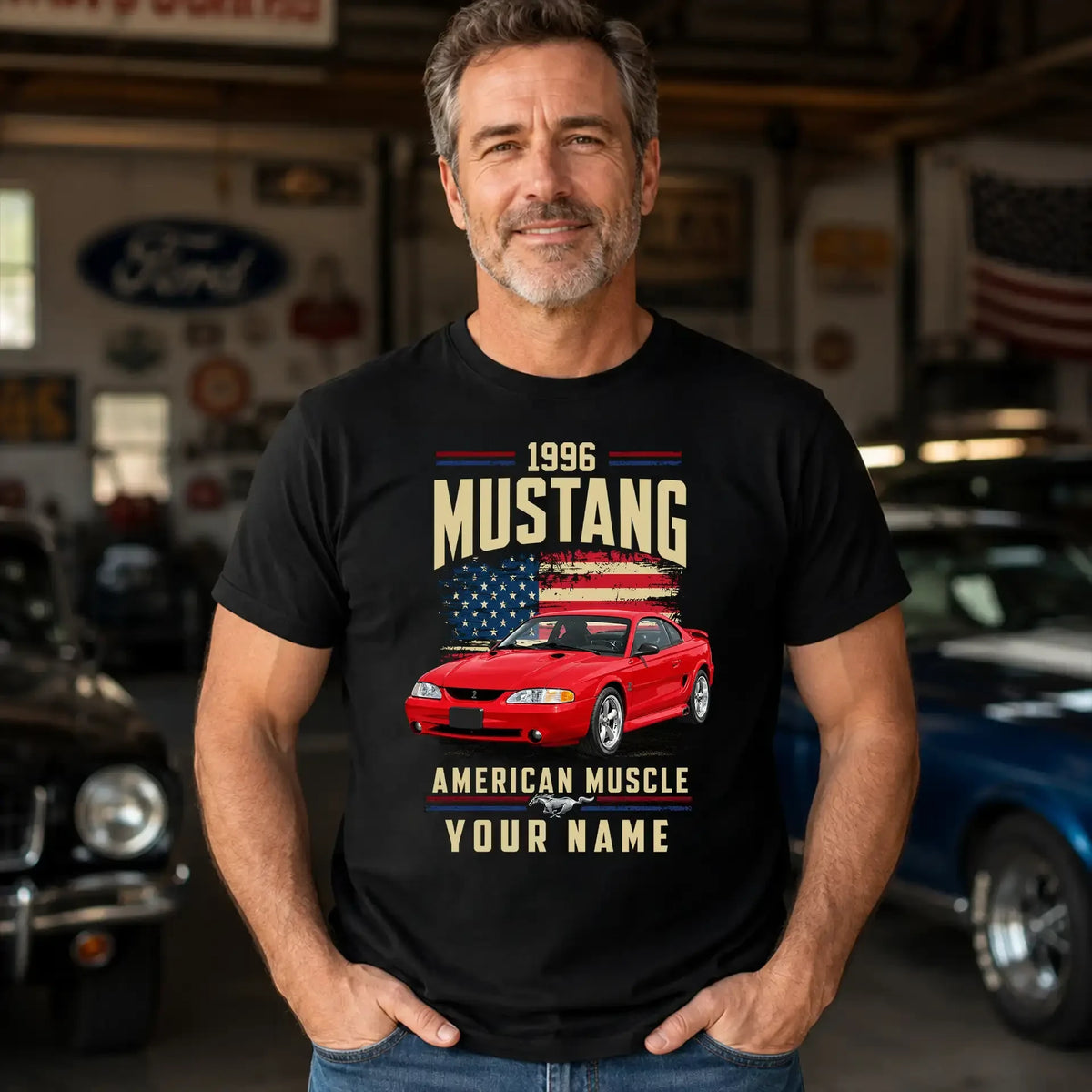 1996 Mustang Muscle Car Personalized Apparel