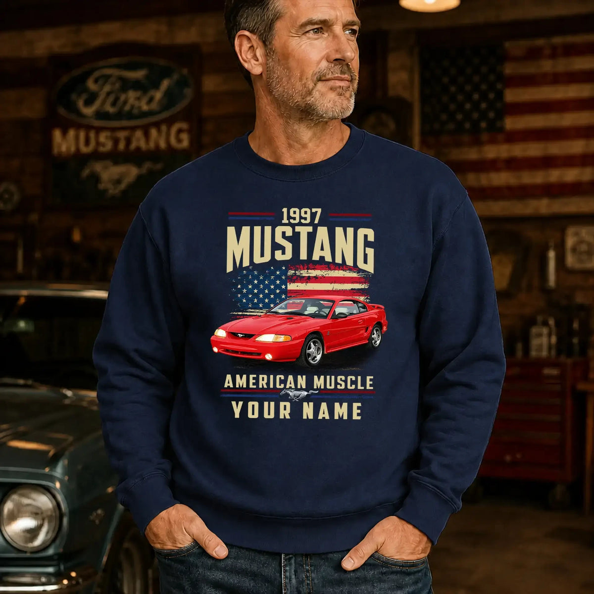 1997 Mustang Muscle Car Personalized Apparel