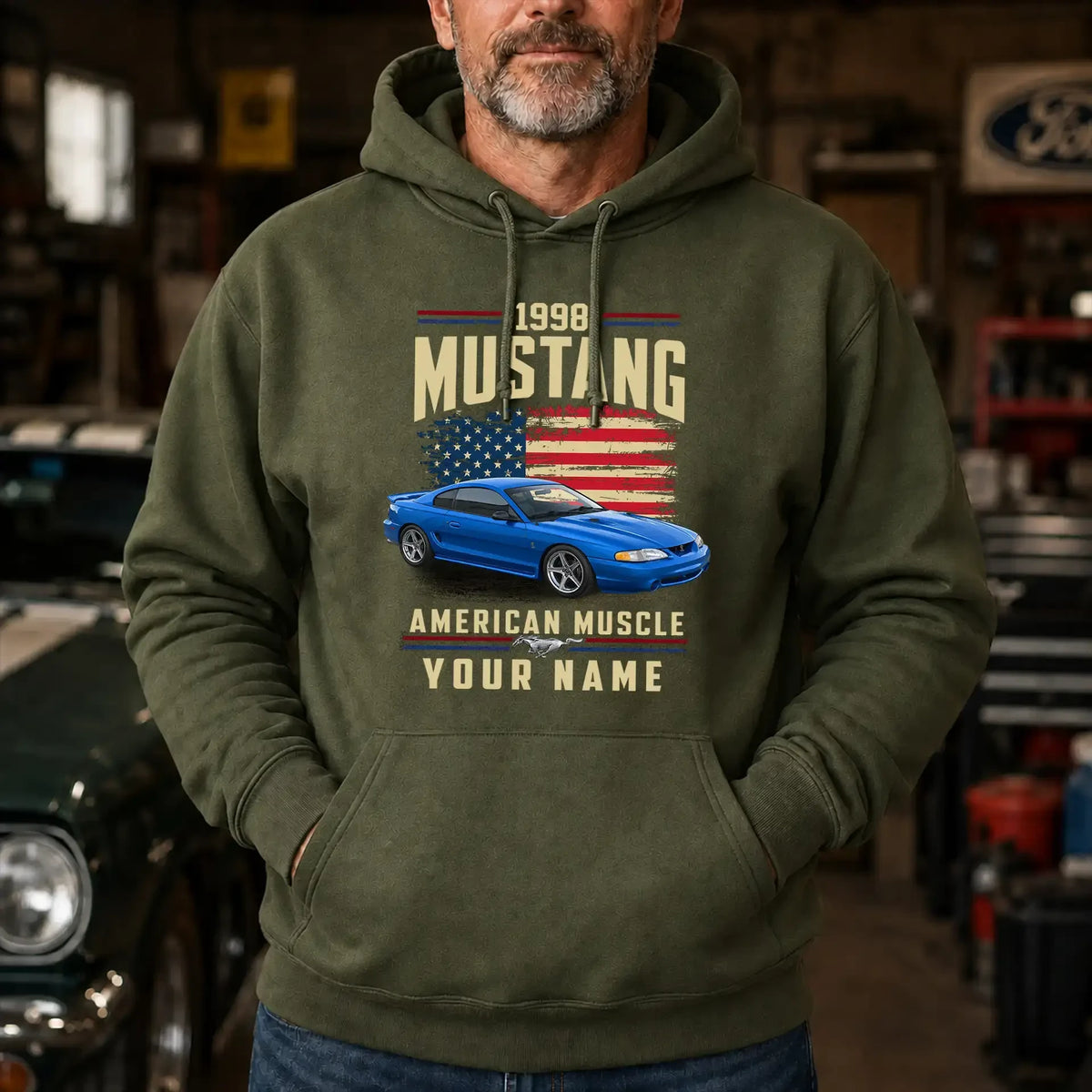 1998 Mustang Muscle Car Personalized Apparel