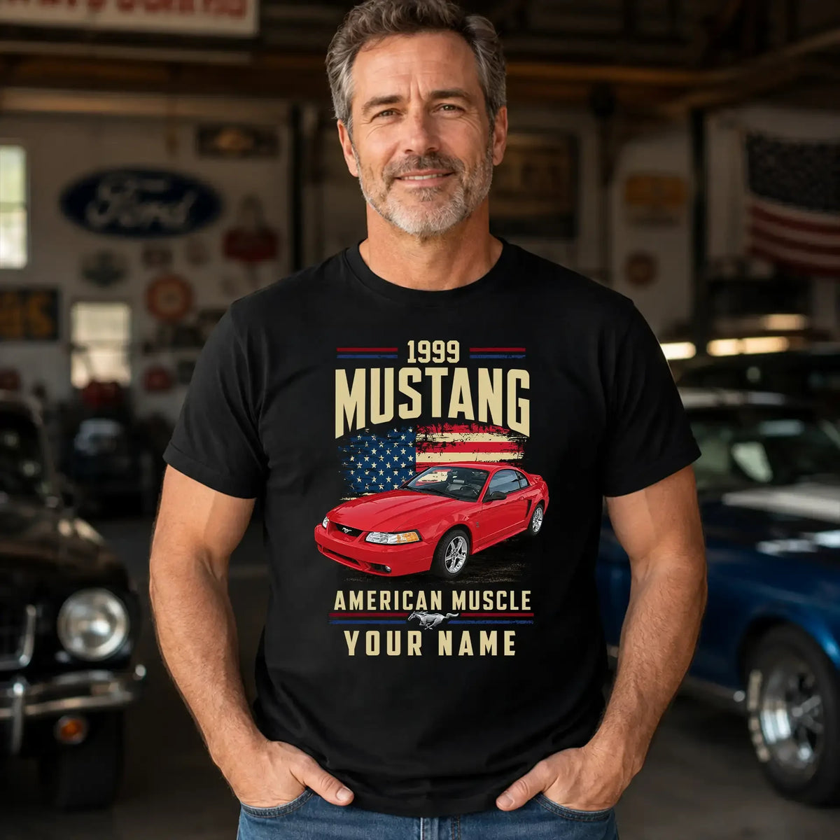 1999 Mustang Muscle Car Personalized Apparel