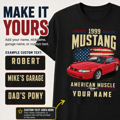 1999 Mustang Muscle Car Personalized Apparel