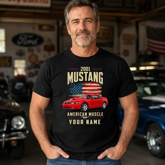 2001 Mustang Muscle Car Personalized Apparel