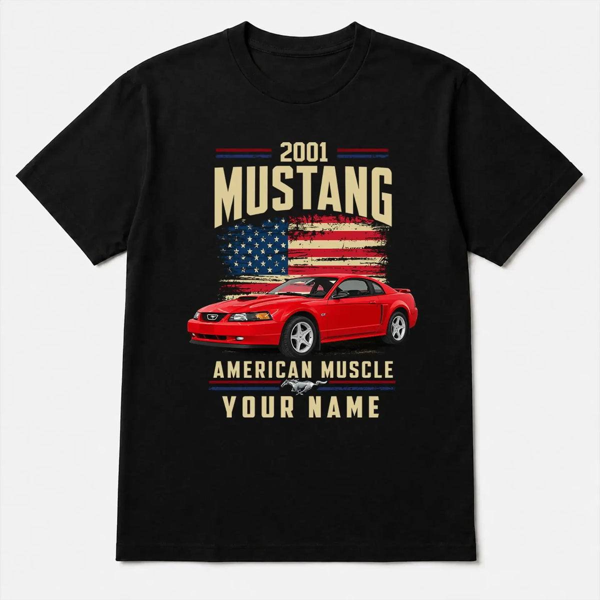 2001 Mustang Muscle Car Personalized Apparel