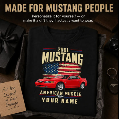 2001 Mustang Muscle Car Personalized Apparel
