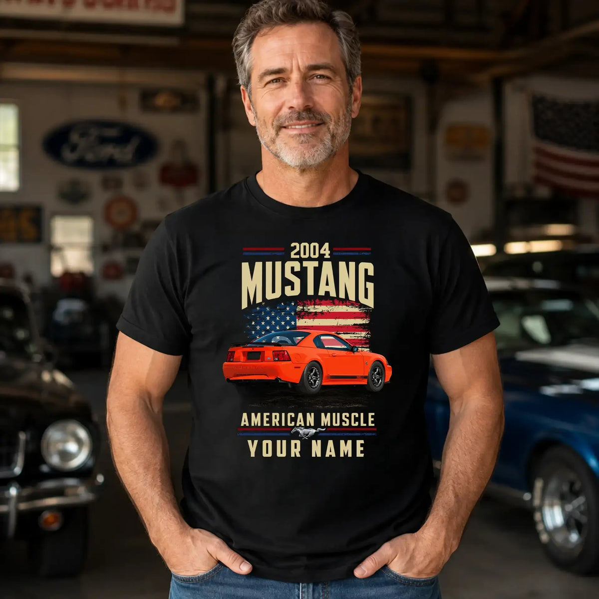 2004 Mustang Muscle Car Personalized Apparel