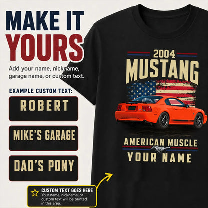 2004 Mustang Muscle Car Personalized Apparel