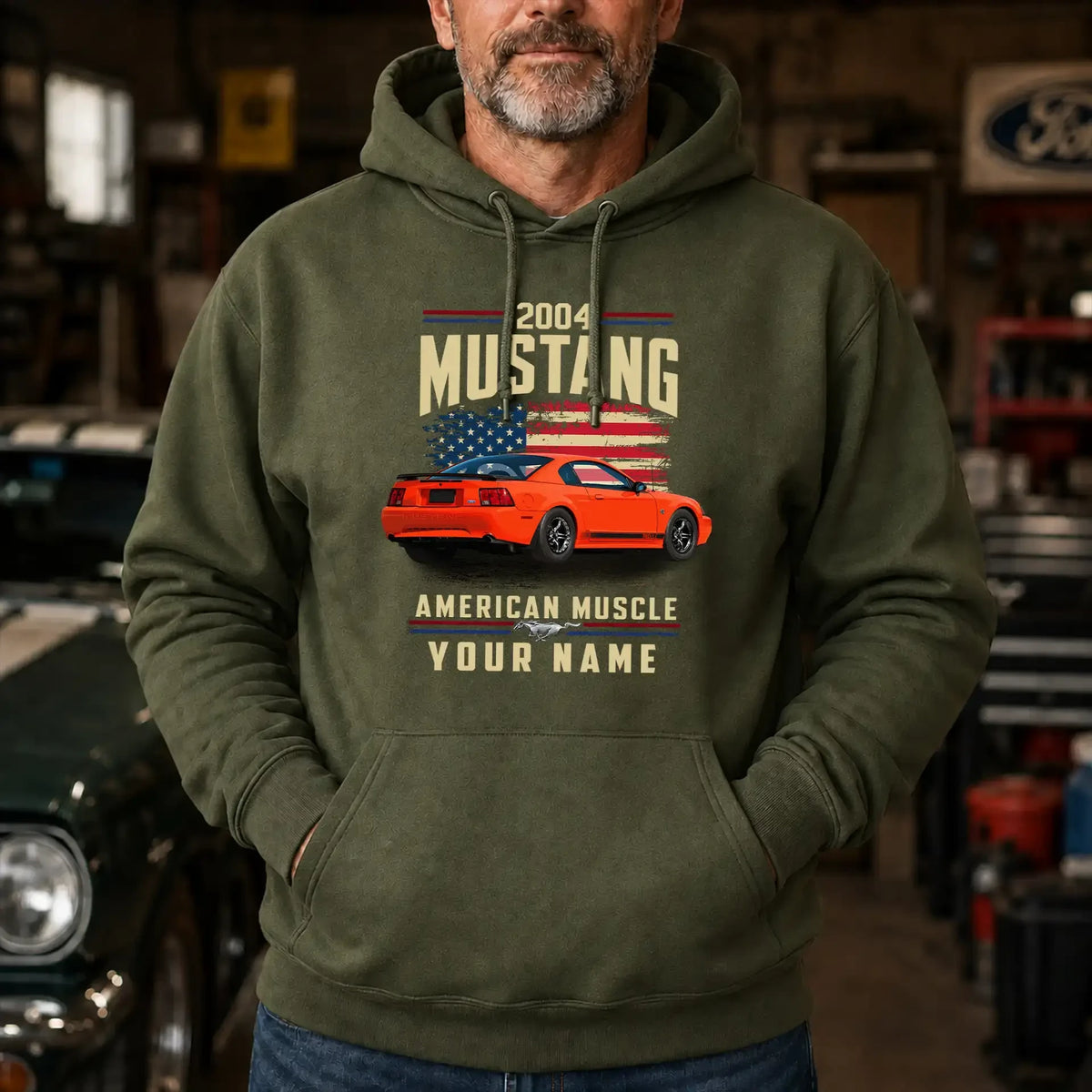 2004 Mustang Muscle Car Personalized Apparel