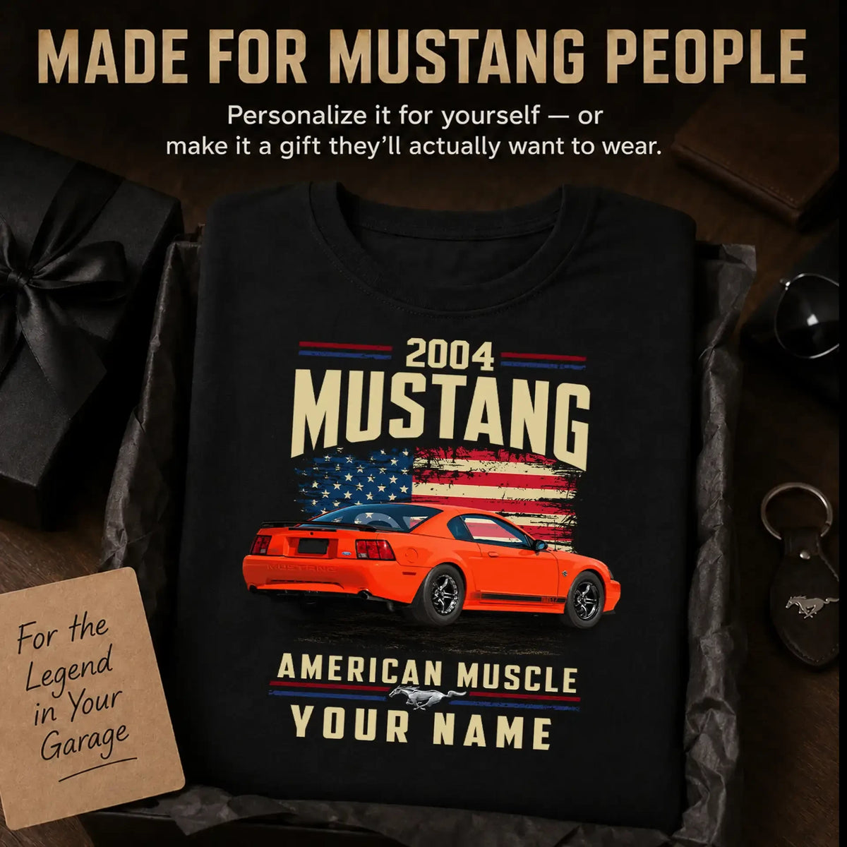 2004 Mustang Muscle Car Personalized Apparel